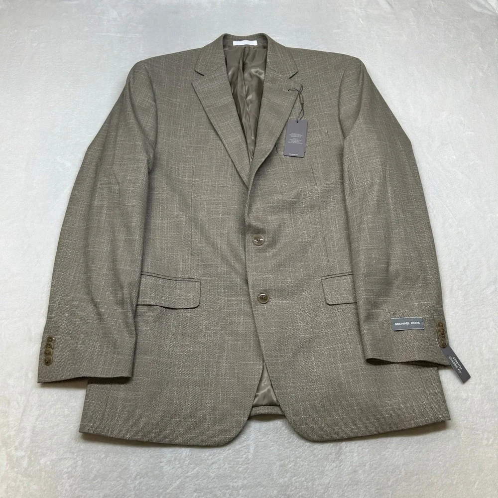 Michael Kors Kent Tan Sport Coat‎ Mens 42L 42 Classic-Fit $295 NEW